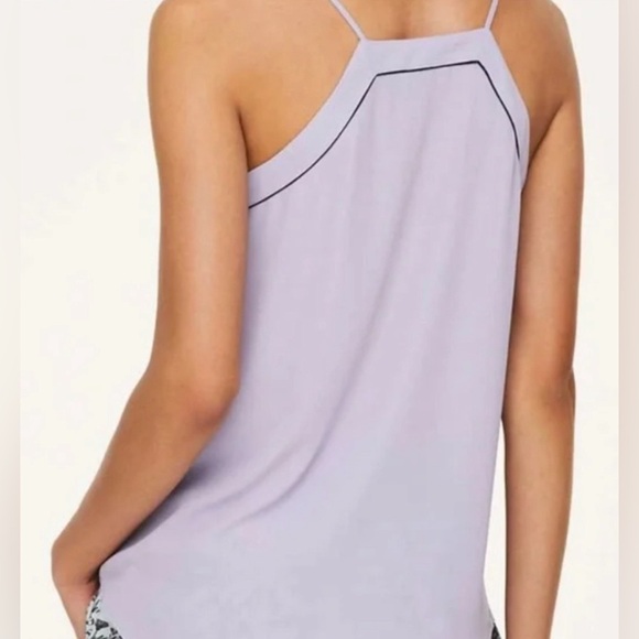 LOFT Lavender Trim V-Neck Cami Tank - Size LP - Picture 2 of 5